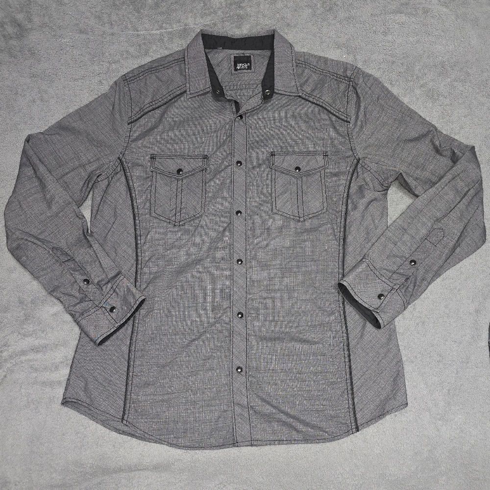 Various Artists Gray Button-Up Shirt